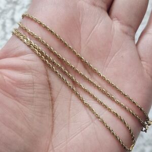 14k Yellow Gold Rope Necklace 2.5mm